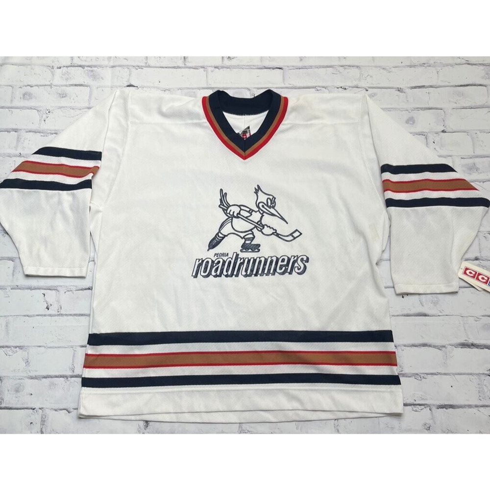 Peoria Roadrunners Jersey Adult XL White Minor League Travel Hockey CCM